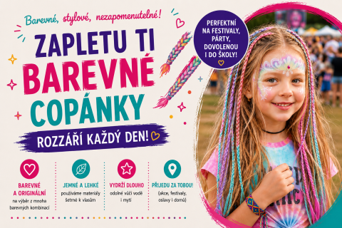 Barevné copánky